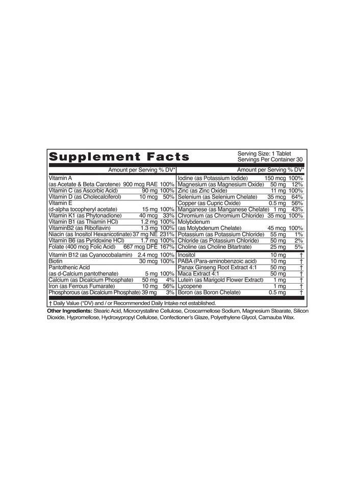 Natural Fervor Megaton Silver Super Multivitamin 30 Tablets - Image 4